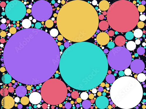 Apollonian Circle Gasket Abstract Mathematical Pattern
