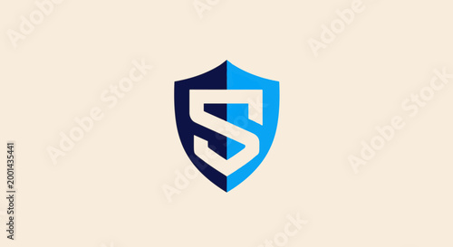 Modern shield logo design with letter S, security concept. Free Download Modern shield logo design with letter S, security concept. - GFXLoad