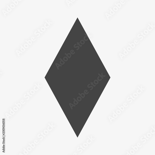 Diamond firuge icon. Lozenge shape. Vector