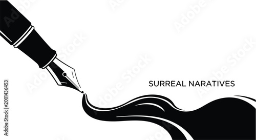 black ink pen writing surreal narratives
