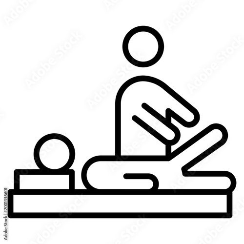 Physical Therapy Icon – Senior Rehabilitation Vector Symbol