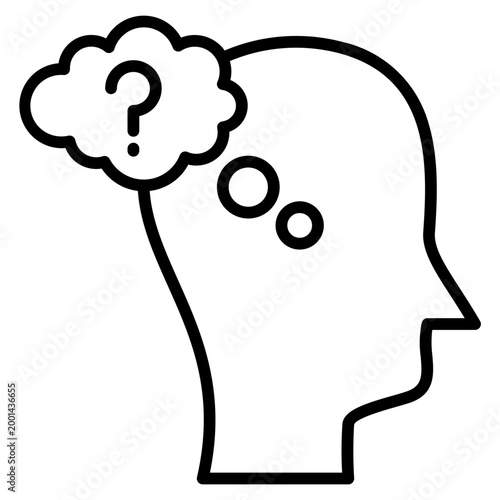 Dementia Alert Icon – Cognitive Decline Warning Vector Symbol