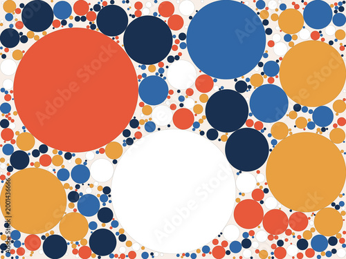 Circle Packing Apollonian Fractal Pattern Background