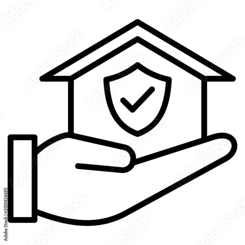 Home Safety Icon – Senior Living Environment Vector Symbol