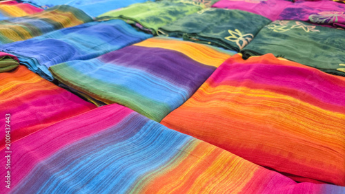 Various pattern and color of sarong beach balinese