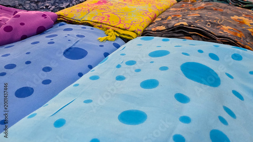 Various pattern and color of sarong beach balinese