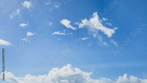Clouds in the blue sky for texture and background
