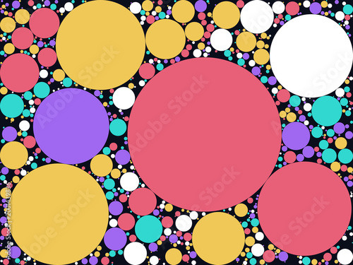 Apollonian Circle Gasket Abstract Mathematical Pattern