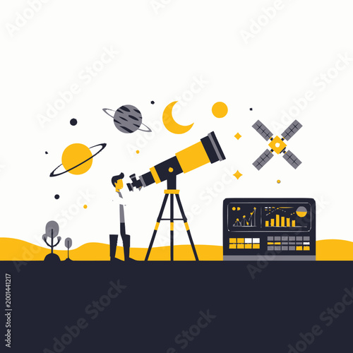 Observing the Cosmos - A Detailed View of the Telescope and Space.