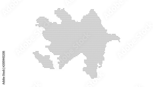 Azerbaijan Detailed Country Map Vector Illustration with Outline, Border, and Filled Shape Featuring Caucasus Region Design for Cartography, Atlas, and Geographic Usage