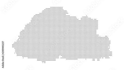 Bhutan Country Map Vector Illustration with Outline, Border, and Geographic Shape Featuring Asia Region Design for Travel, Cartography, Atlas, and Political Map Usage in Modern Style