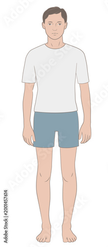 立っている男性のイラスト