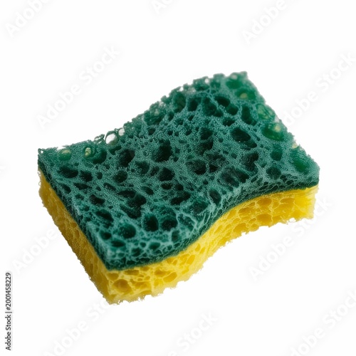 Blue microfiber cloth isolated on white background, ideal for cleaning surfaces