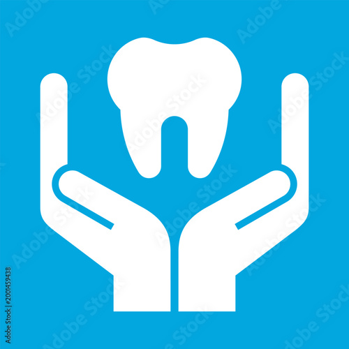 Dental services icon. Dentistry symbol. Dental care and stomatology protection sign.