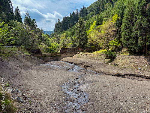 京都市の雲ヶ畑の砂防ダム,
