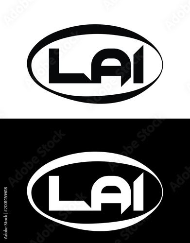 LAI Abstract Modern Lettermark Logo Design. Monogram brand identity abstract logo.