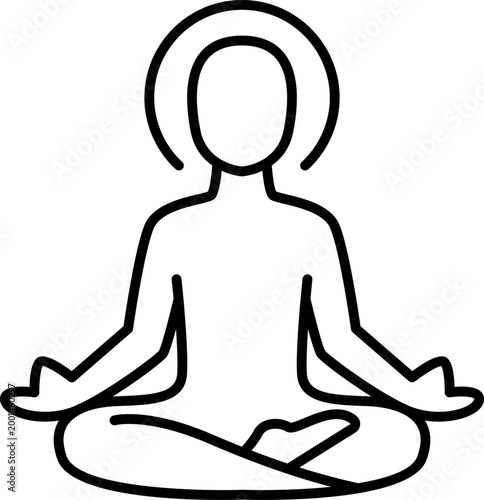 Meditating Yoga Calm Icon