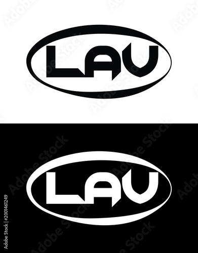 LAV Abstract Modern Lettermark Logo Design. Monogram brand identity abstract logo.