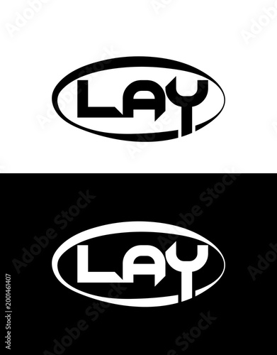 LAY Abstract Modern Lettermark Logo Design. Monogram brand identity abstract logo.