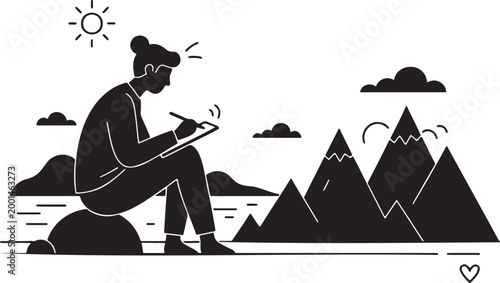 361_A black and white silhoue_traced