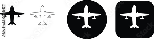 Set of Minimalist Rocket Ship and Space Missile Vector Icons in Detailed Black and White Silhouette and Outline Styles