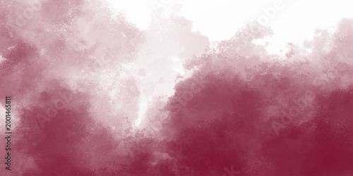 Hand painted red and white color with watercolor texture abstract background. Brown, chocolate paint on the wall. Rough strokes of the master. brown watercolor background for your design. 