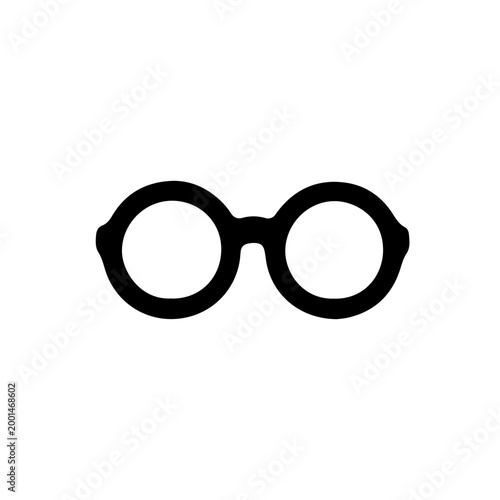 Minimalist Round Glasses Icon