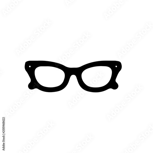 Black Cat Eye Glasses Icon