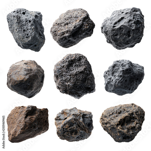 Professional Collection of Asteroid Sets for Transparent Background Usage