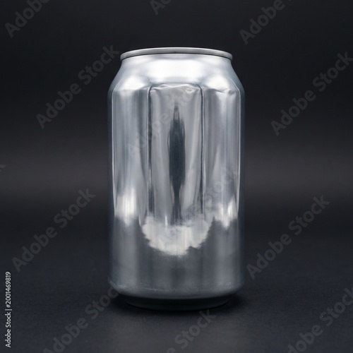 Drink can with liquid metal surface effect