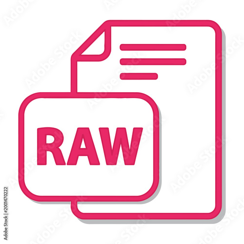 Raw file icon symbol