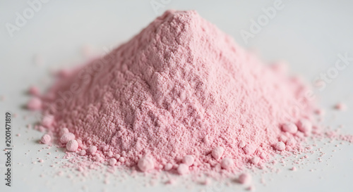 pink powder pile close up on transparent background high quality professional detailed