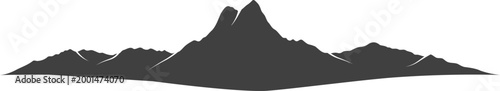 Machapuchare fishtail mountain silhouette Nepal minimal vector