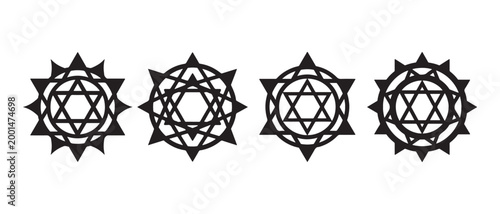 Foto Set of mystical sacred geometry symbols