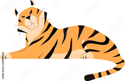 Arrogant Tiger Tilting Its Head