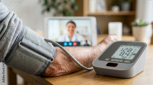 Wearable health technology monitoring vital signs for remote patient consultation at home