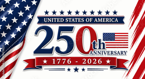 United states 250th anniversary celebration a patriotic design for america's semiquincentennial