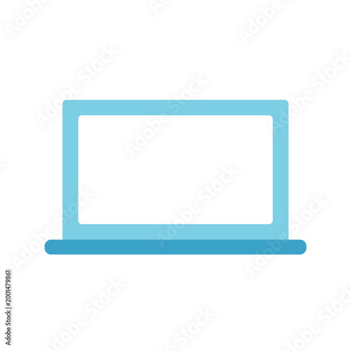 シンプルなノートパソコンのイラスト　ノートPC　ラップトップ