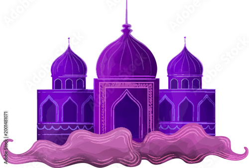 Mosque Floating on Cloud