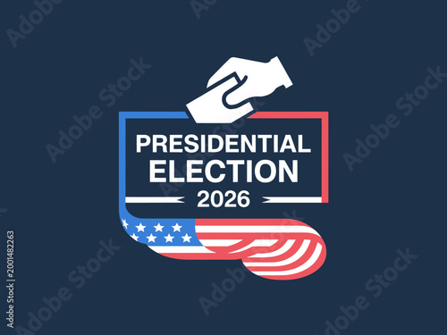 Illustration of United States presidential election campaign for the year two thousand twenty six