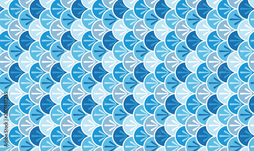 海を感じる鱗デザインの背景素材