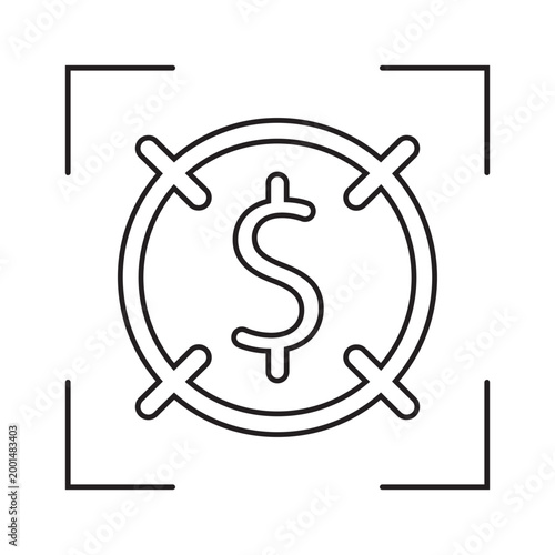 Business growth icon line, element icon for design branding, print, web, mobile app, and digital media