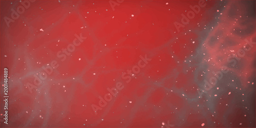 Foto An abstract artistic representation of a nebula, its vibrant red backdrop adorned with ethereal wisps and scattered stars, inviting viewers to explore the vast expanse of the cosmos