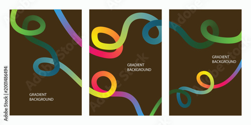 Abstract art with vibrant swirls and a gradient background modern wall decor