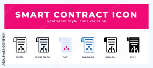 Smart contracts icon vector illustration. trendy styles
