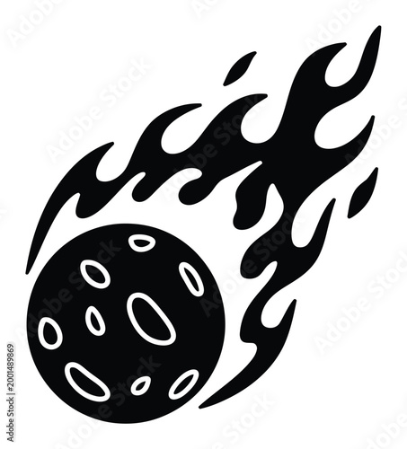 Meteorite Flame Vector Illustration