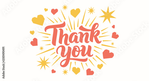 Gratitude, Thank You, Vector Icons, Colorful Hearts, Appreciation Symbols