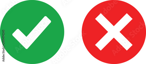 Check and cross marks Vector