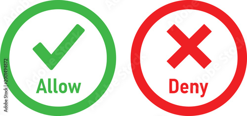 Allow and deny signs Vector
