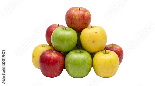 Foto Vibrant pyramid of fresh, crisp apples